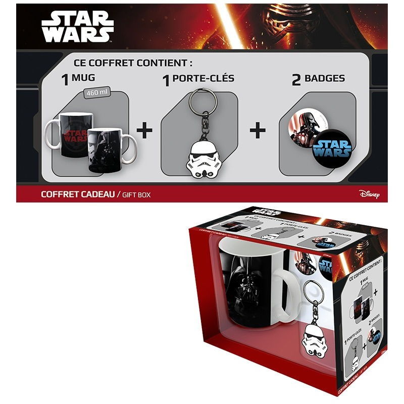 IMAGE 6 : Coffret cadeau Star Wars - Trooper Vador - Mug + porte-cls + 2 badges