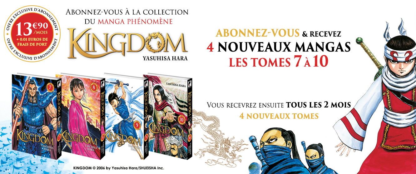 Kingdom Collection : Tous les 2 mois, 4 mangas pour 13.91 € par mois