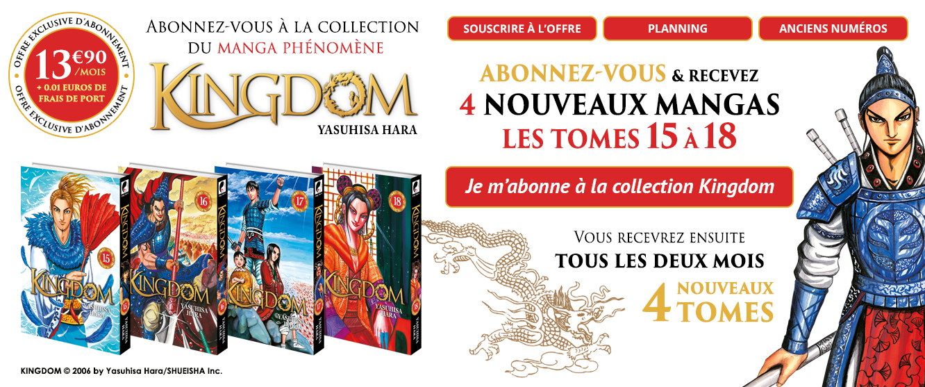 Kingdom Collection : Tous les 2 mois, 4 mangas pour 13.91 € par mois