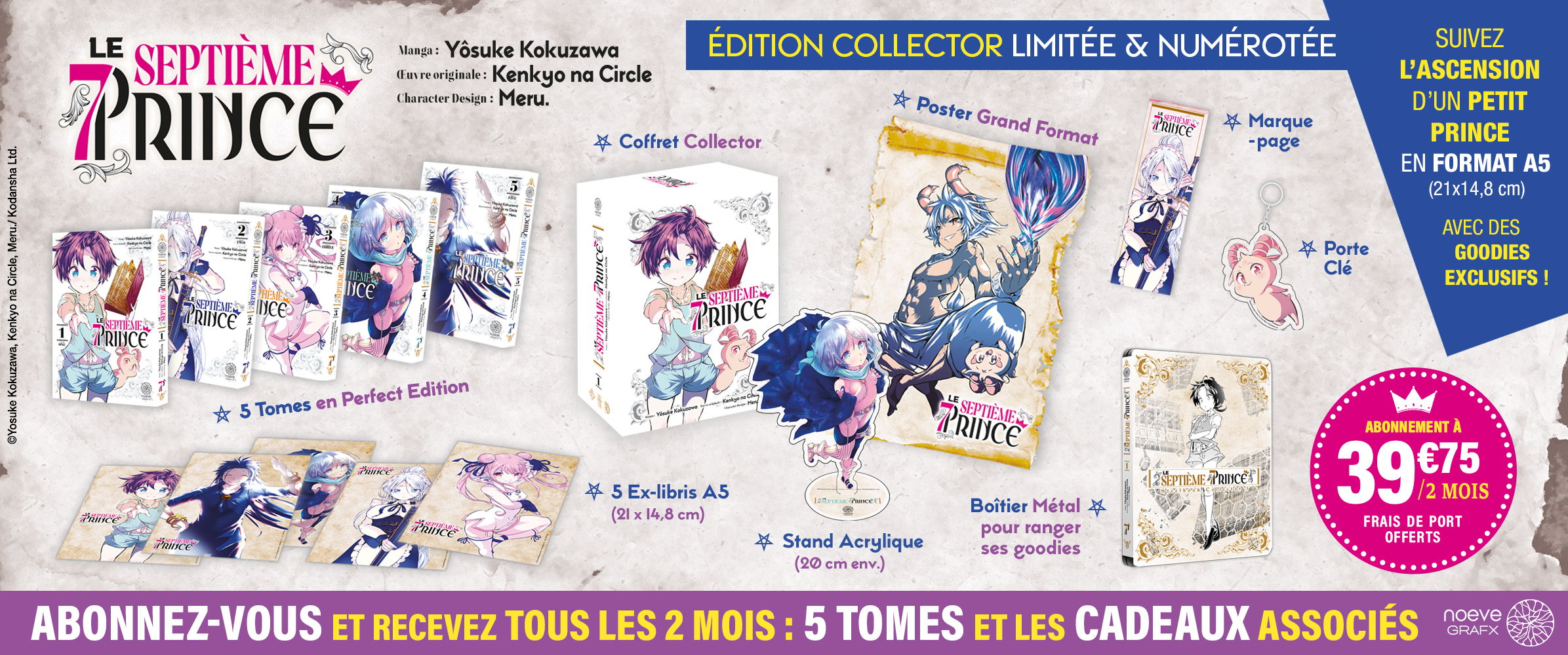 Le Septième Prince Collection : Tous les 2 mois, un coffret de 5 mangas pour 39.75 &euro;