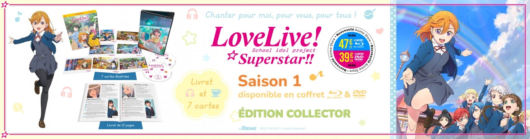 Nouveautés : Love Live Superstars Saison 1 en coffret BR et DVD