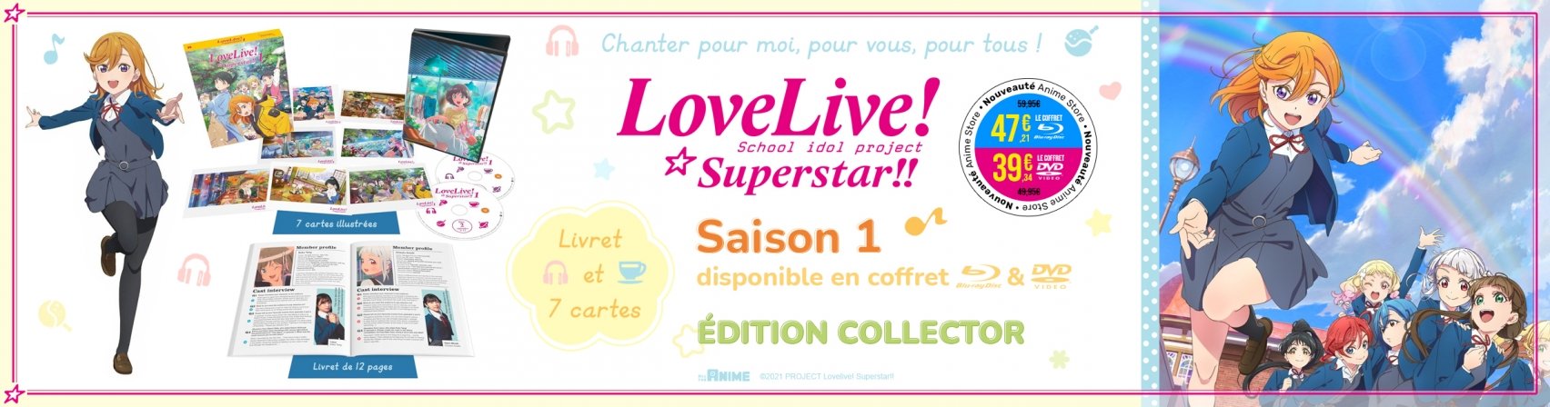Nouveauts : Love Live Superstars Saison 1 en coffret BR et DVD