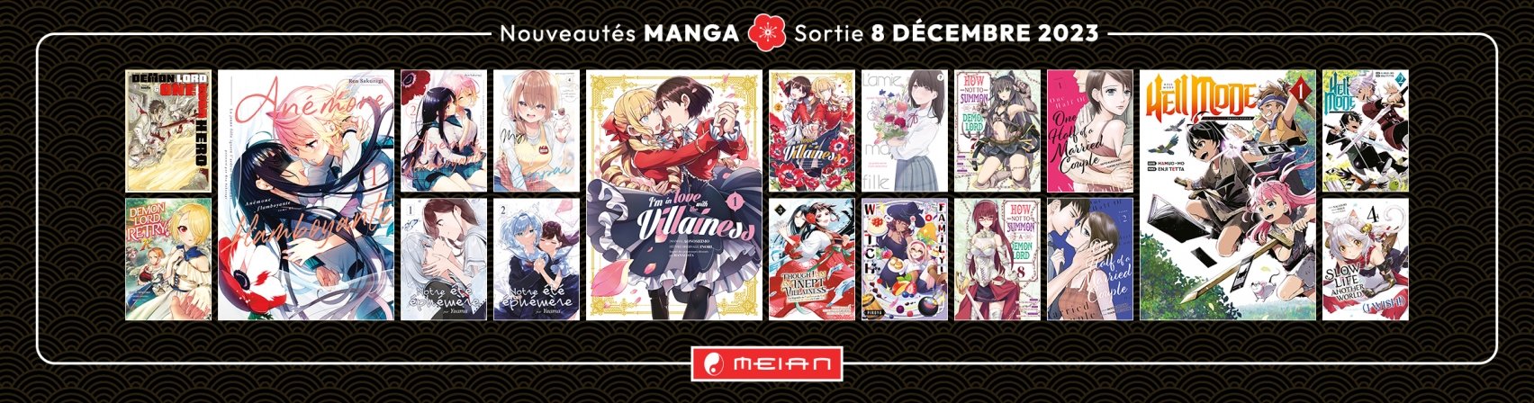 19 nouveaux mangas MEIAN disponibles