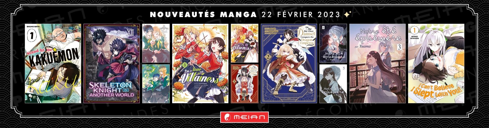 12 nouveaux mangas MEIAN disponibles