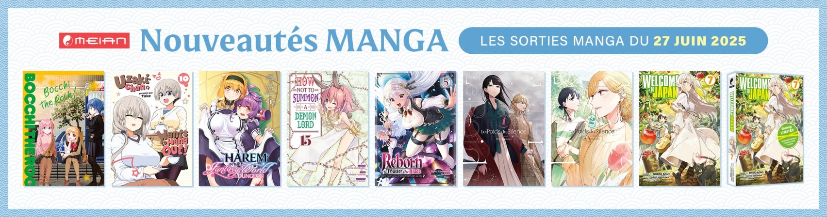 9 nouveaux mangas Meian disponibles