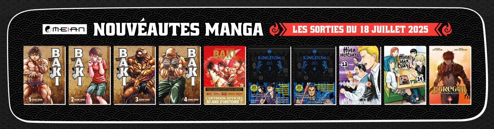 10 nouveaux mangas Meian disponibles