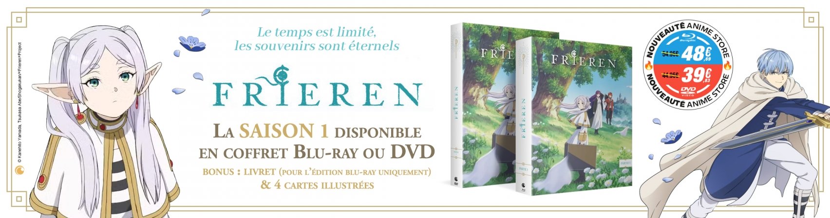Nouveaut : Frieren Saison 1 en coffret BR ou DVD