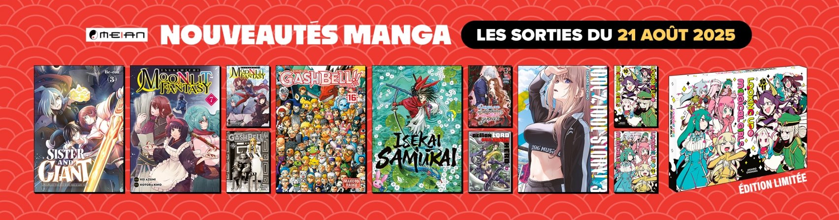 12 nouveaux mangas MEIAN disponibles