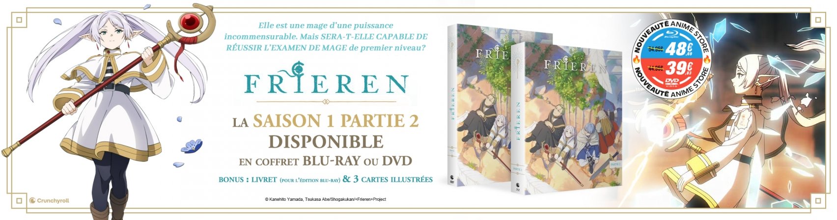 Nouveaut : Frieren la saison 1 partie 2 en coffret BR ou DVD