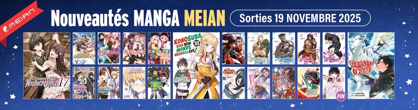 21 nouveaux mangas MEIAN disponibles