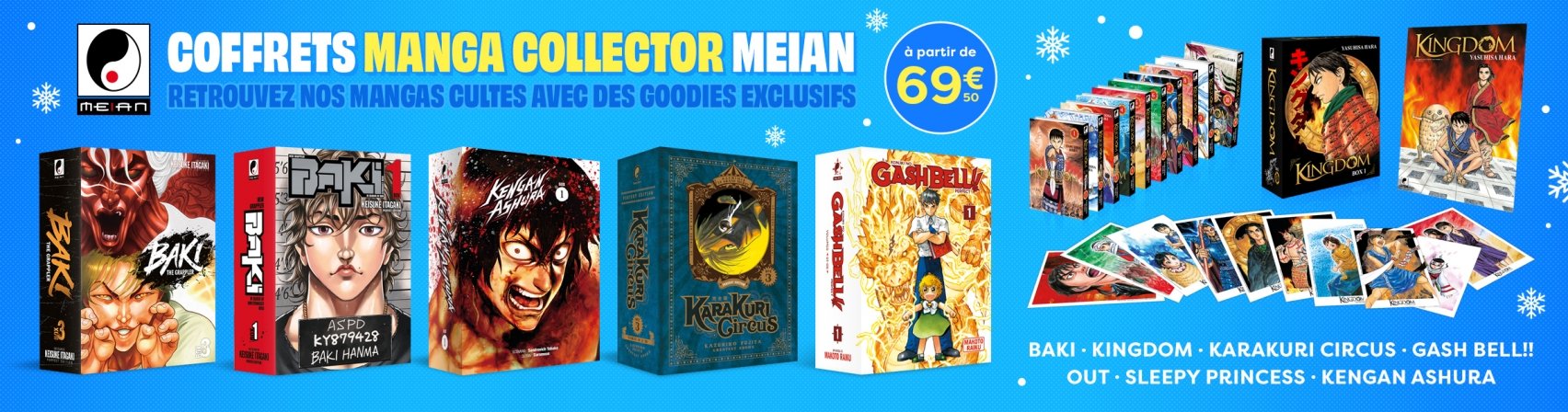 Nouveauts : les coffrets manga collector Meian