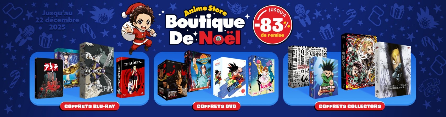 Offre de Nol : jusqu' -83% sur nos coffrets Blu-ray et DVD