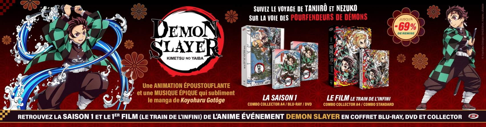 -69% sur Demon Slayer en coffret BR, DVD ou collector