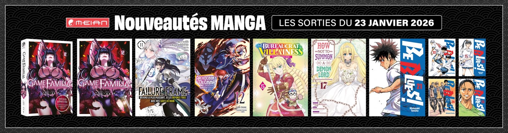 11 nouveaux mangas MEIAN disponibles