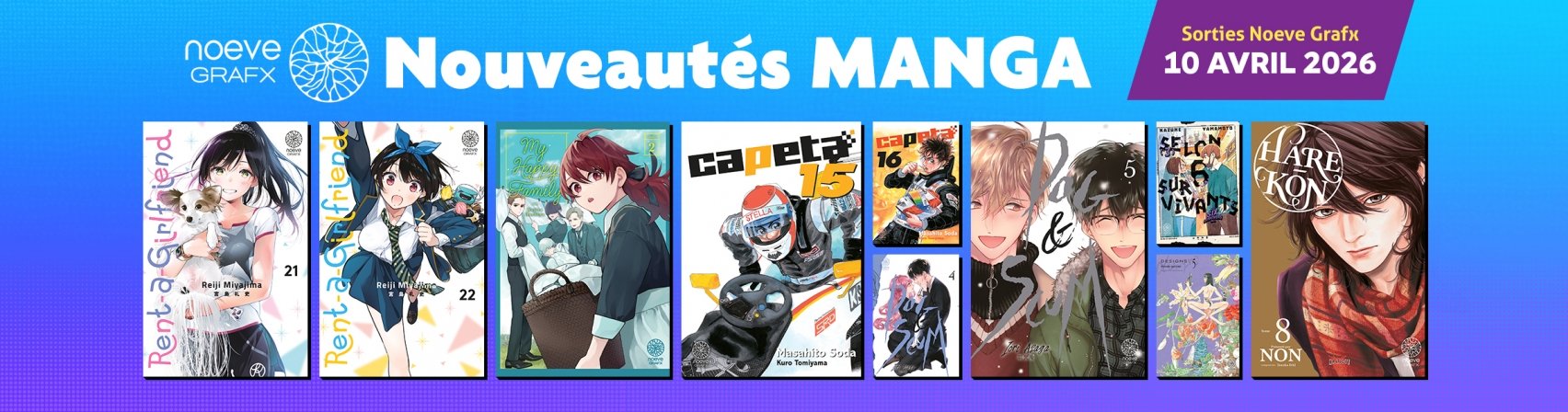 10 nouveaux mangas Noeve Grafx disponibles