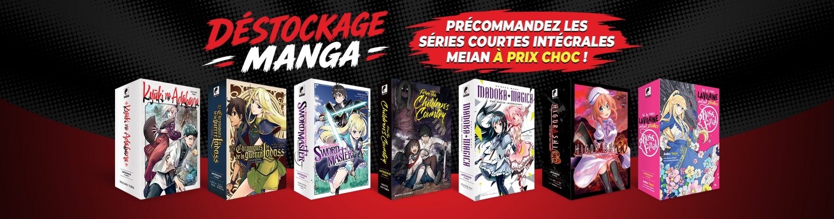 D�stockage Manga : Coffrets s�ries int�grales Meian � prix choc