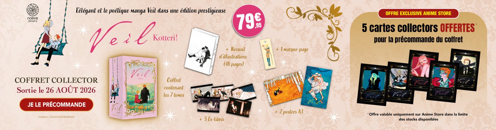Précommandez Veil le BOX 1 collector avec goodies + Offre 5 cartes offertes