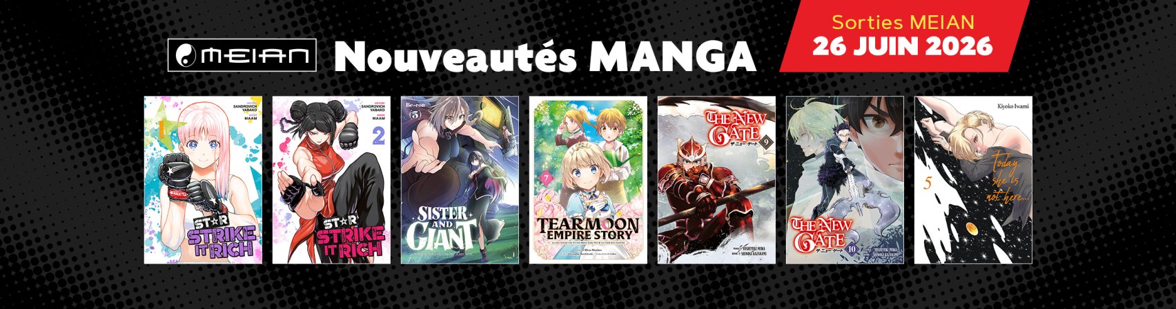 7 nouveaux mangas MEIAN disponibles