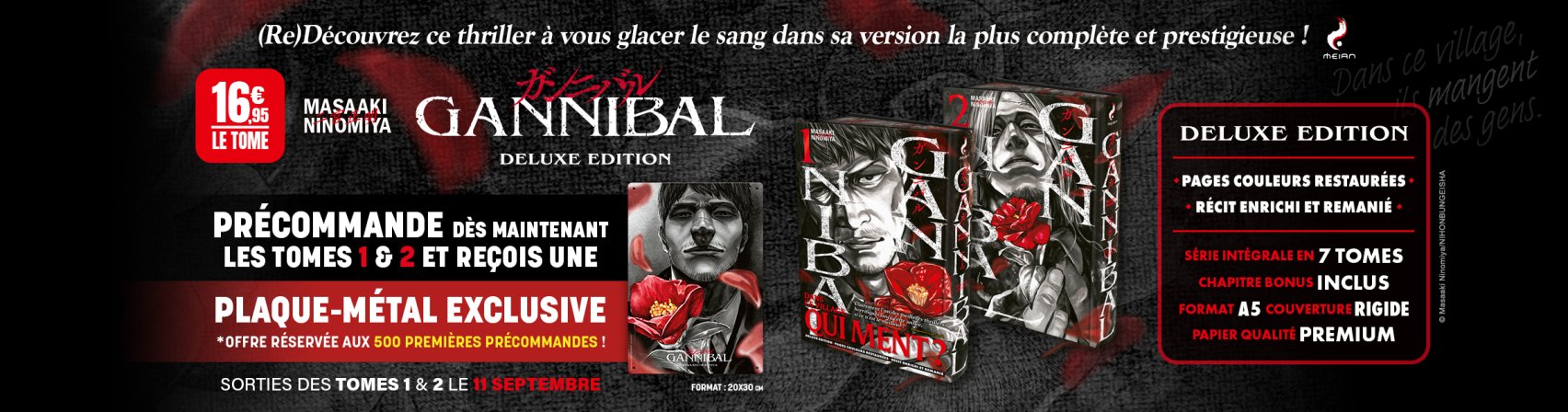 Une plaque métal OFFERTE pour Gannibal T1 et T2 Deluxe
