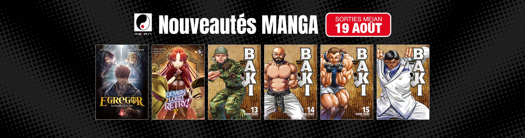 6 nouveaux mangas MEIAN disponibles