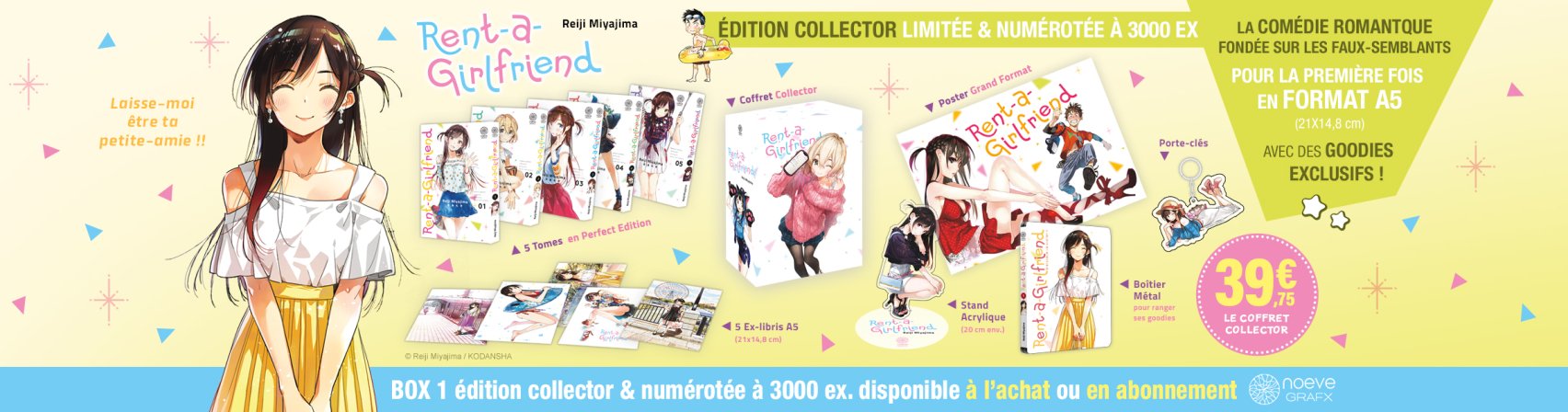 Rent a Girlfriend Box 1 collector et numérotée à 3000 ex