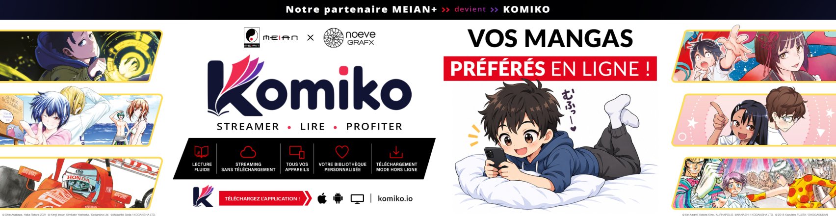 Notre partenaire EBOOK Meian Plus devient Komiko