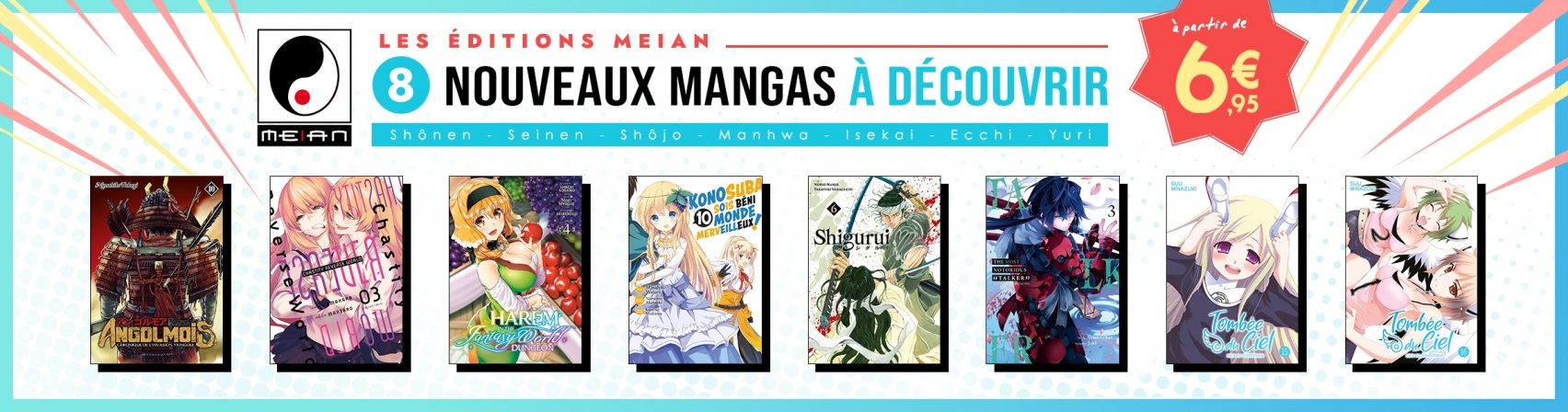 8 nouveaux mangas MEIAN à découvrir