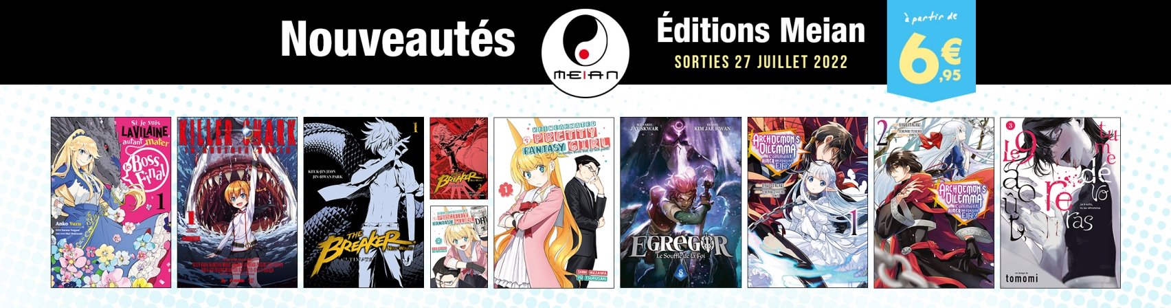 10 nouveaux mangas MEIAN disponibles