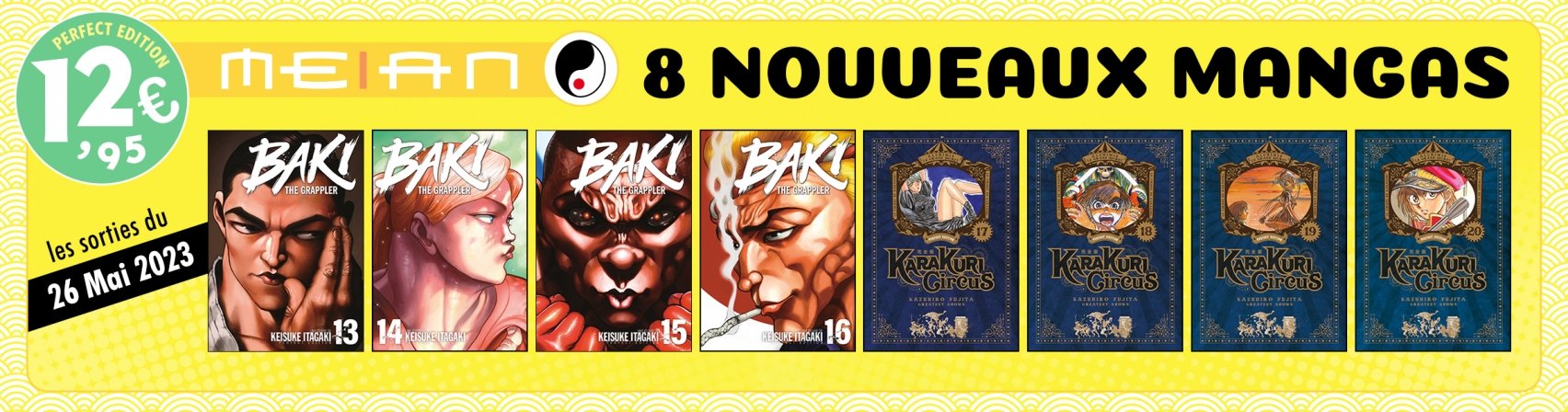 8 nouveaux mangas MEIAN disponibles