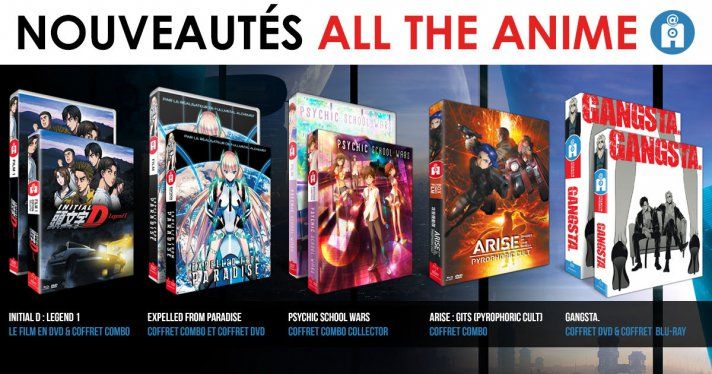 Nouveautés @Anime : Expelled from Paradise, Gangsta., Psychic School Wars, GITS Arise...