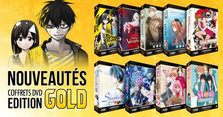 Nouveauts en dition Gold : Kimi ni Todoke, Blood Lad, Dance in the Vampire Bund, Letter Bee, Lupin 3, Spice and Wolf, Suzuka, Loki