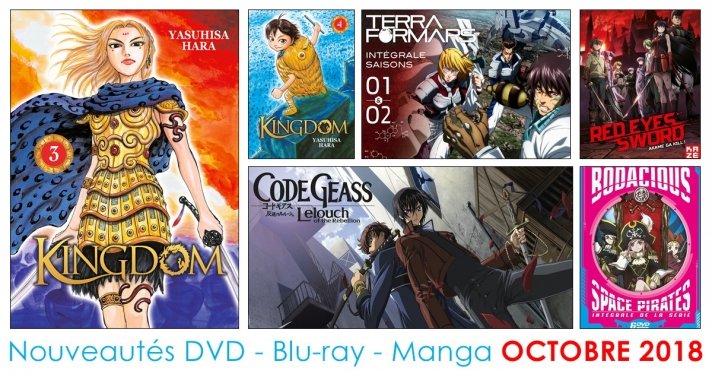 Nos nouveautés DVD, Blu-ray et Mangas du mois d'octobre 2018