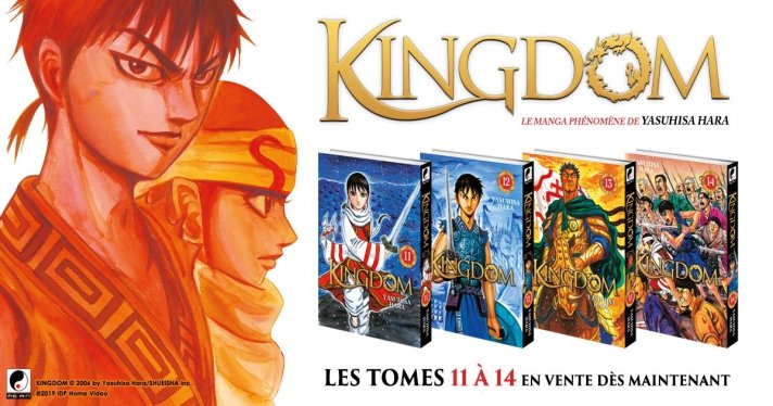 Les tomes 11 à 14 de Kingdom sont disponibles