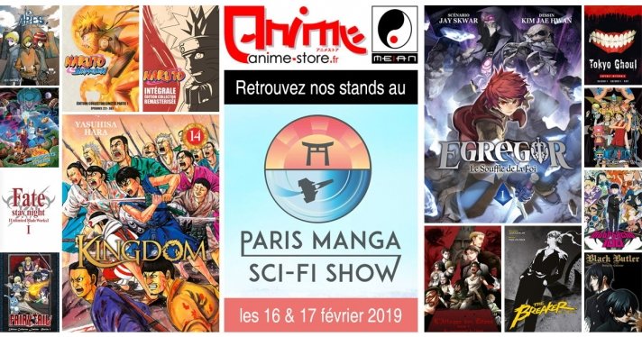 Retrouvez le stand d'Anime Store et Meian au salon de Paris Manga & Sci-Fi Show 2019 pour 2 jours exceptionnels !