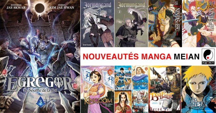 Nouveautés Manga de l'éditeur Meian du mois d'août 2019
