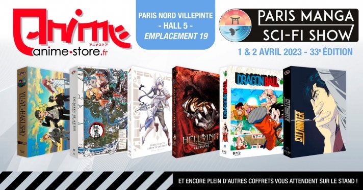 Anime Store au Paris Manga & Sci-Fi Show les 1 et 2 Avril 2023