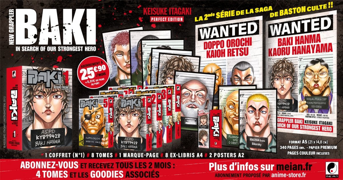 Blog Meian : New Grappler Baki : La suite culte en abonnement