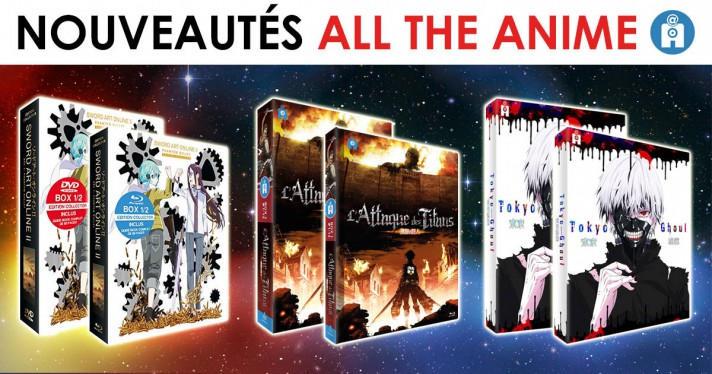 Nouveautés DVD & Blu-Ray @Anime : Sword Art Online 2, L'Attaque des Titans, Tokyo Ghoul