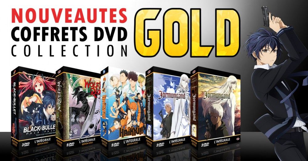 Nouveautés en édition Gold : Haikyu!!, Black Bullet, Jormungand et Wolf's Rain