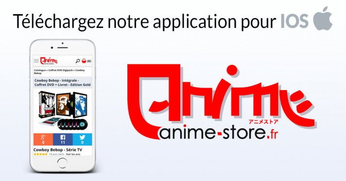 Application iOS d'Anime Store disponible sur l'App Store d'Apple