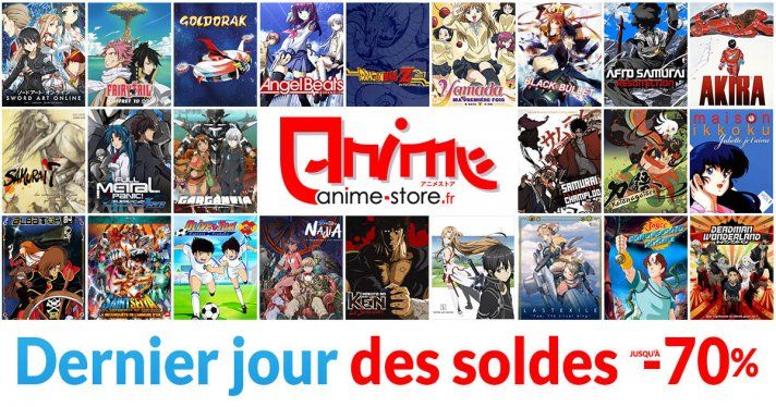 Dernier jour pour profiter des soldes d'hiver 2016 d'Anime Store