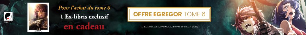 3 tomes d'Egregor = 2 marque-pages + 2 ex-libris offert