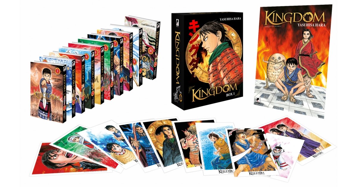 Kingdom - Partie 1 à 5 - Pack 10 mangas (Tome 1 à 10) + Coffret