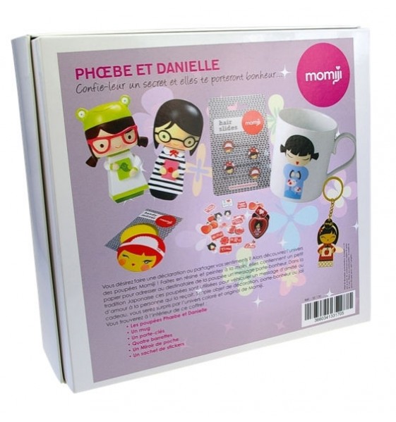 IMAGE 2 : Coffret 2 figurines - Phoebe et Danielle - Poupes japonaises Kokeshi - Momiji