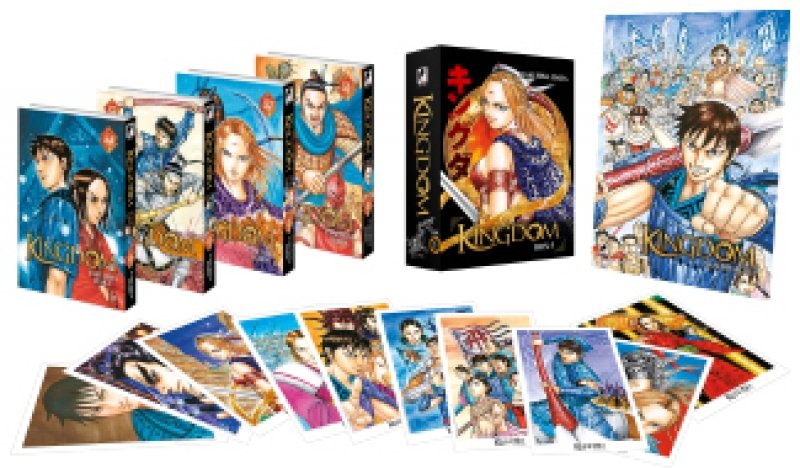 Kingdom - Partie 26  27 - Pack 4 mangas (Tome 51  54) + Coffret + Poster + 10 ex-libris