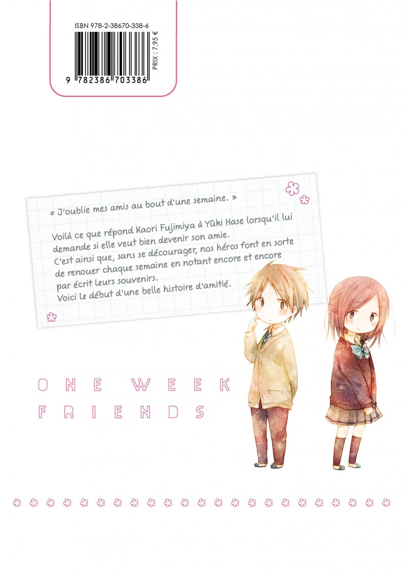 IMAGE 2 : One week friends - Tome 01 - Livre (Manga)