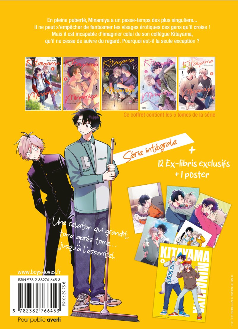 IMAGE 2 : Kitayama et Minamiya - Coffret intégrale collector limitée (Tomes 1 à 5 + Goodies) - Yaoi