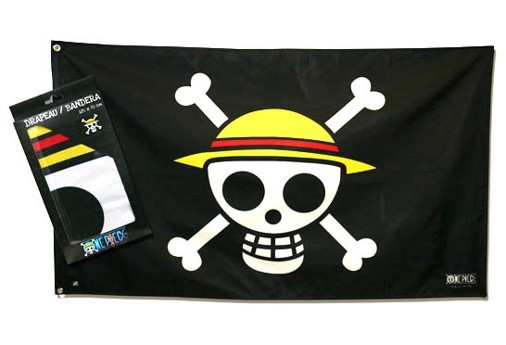 image : Drapeau Pirate de Luffy en tissu - One Piece