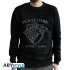 Images 1 : Sweat vintage - Maison Stark : Winter is coming - Homme - Noir - ABYstyle