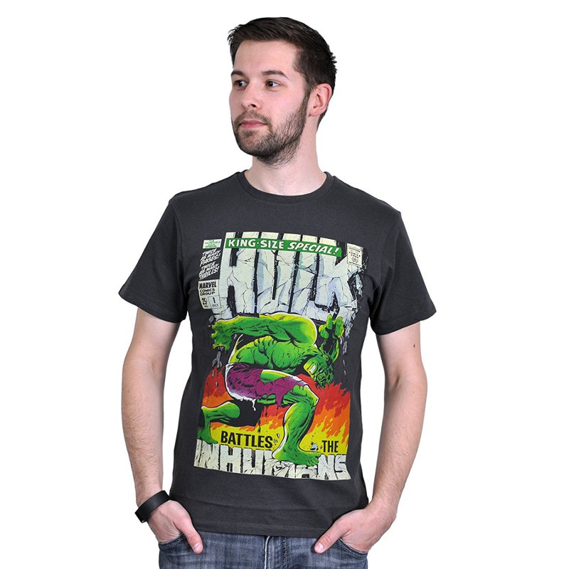 Visuel 1 : Tee Shirt - Hulk : Battles the Inhumans - Homme - Marvel - Cotton Division